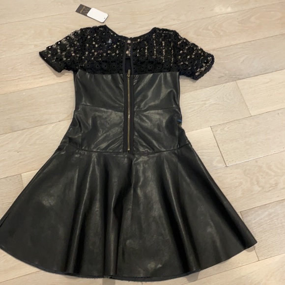 Ella Moss black vegan leather dress. So gorgeous!!! Size 10/12. NWT! - Picture 7 of 8
